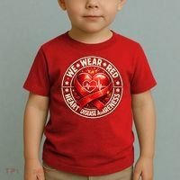 Heart Disease We Wear Red CHD Awareness Toddler T-Shirt thumb 2