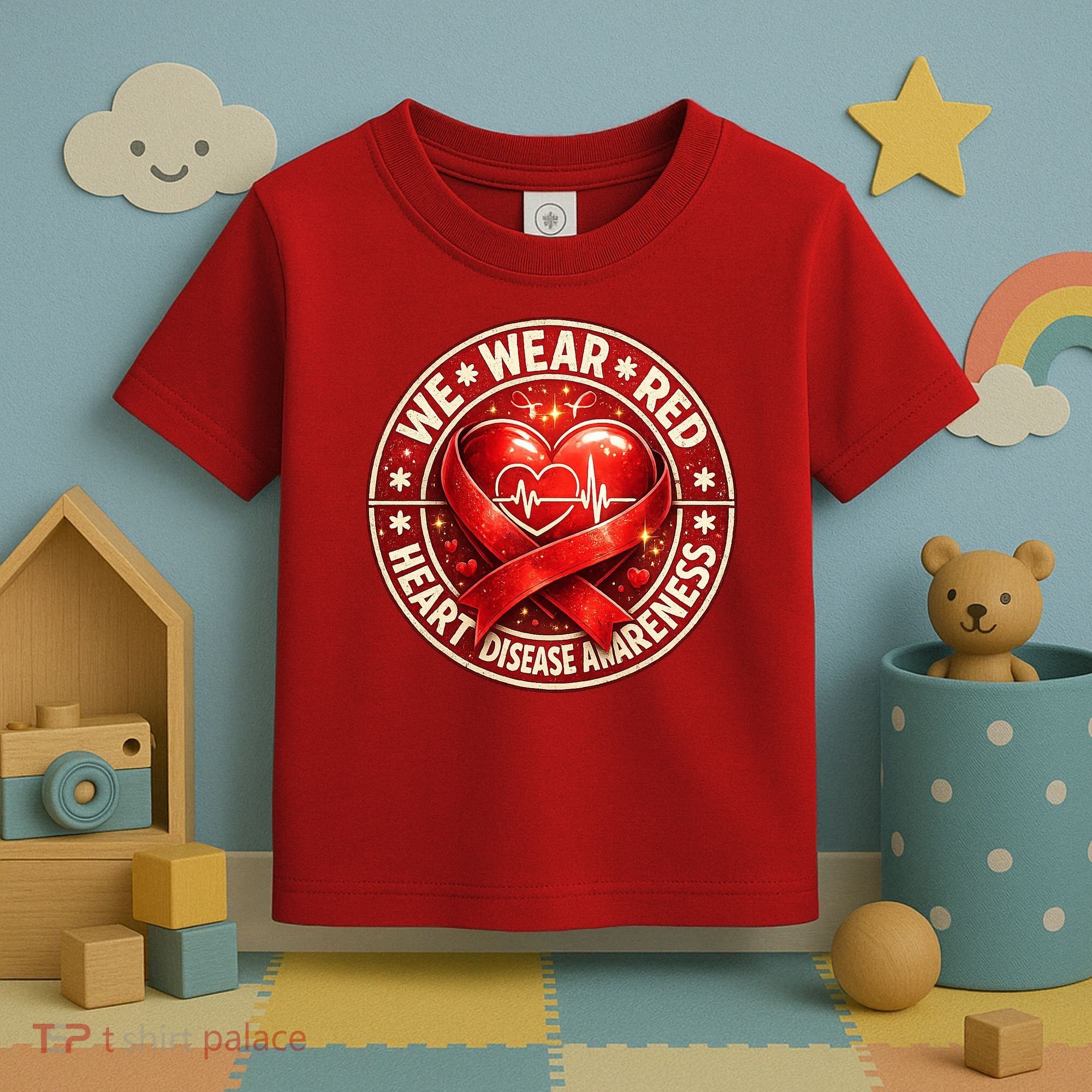 Heart Disease We Wear Red CHD Awareness Toddler T-Shirt