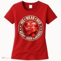 Heart Disease We Wear Red CHD Awareness Women's T-Shirt thumb 0