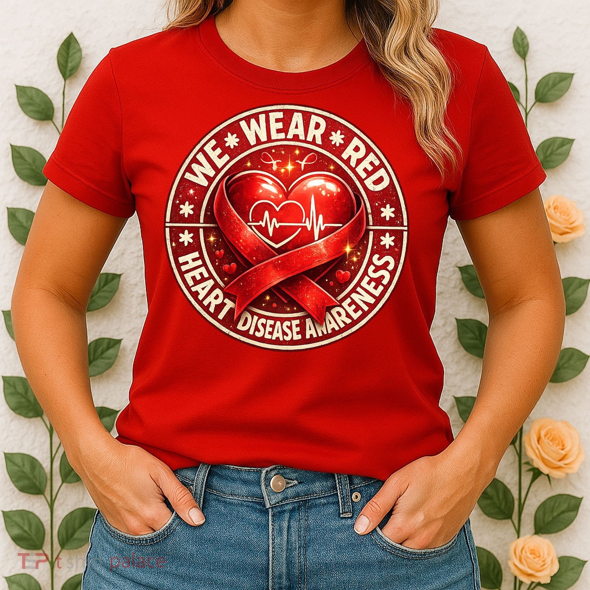 Heart Disease We Wear Red CHD Awareness Women's T-Shirt