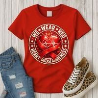 Heart Disease We Wear Red CHD Awareness Women's T-Shirt thumb 3