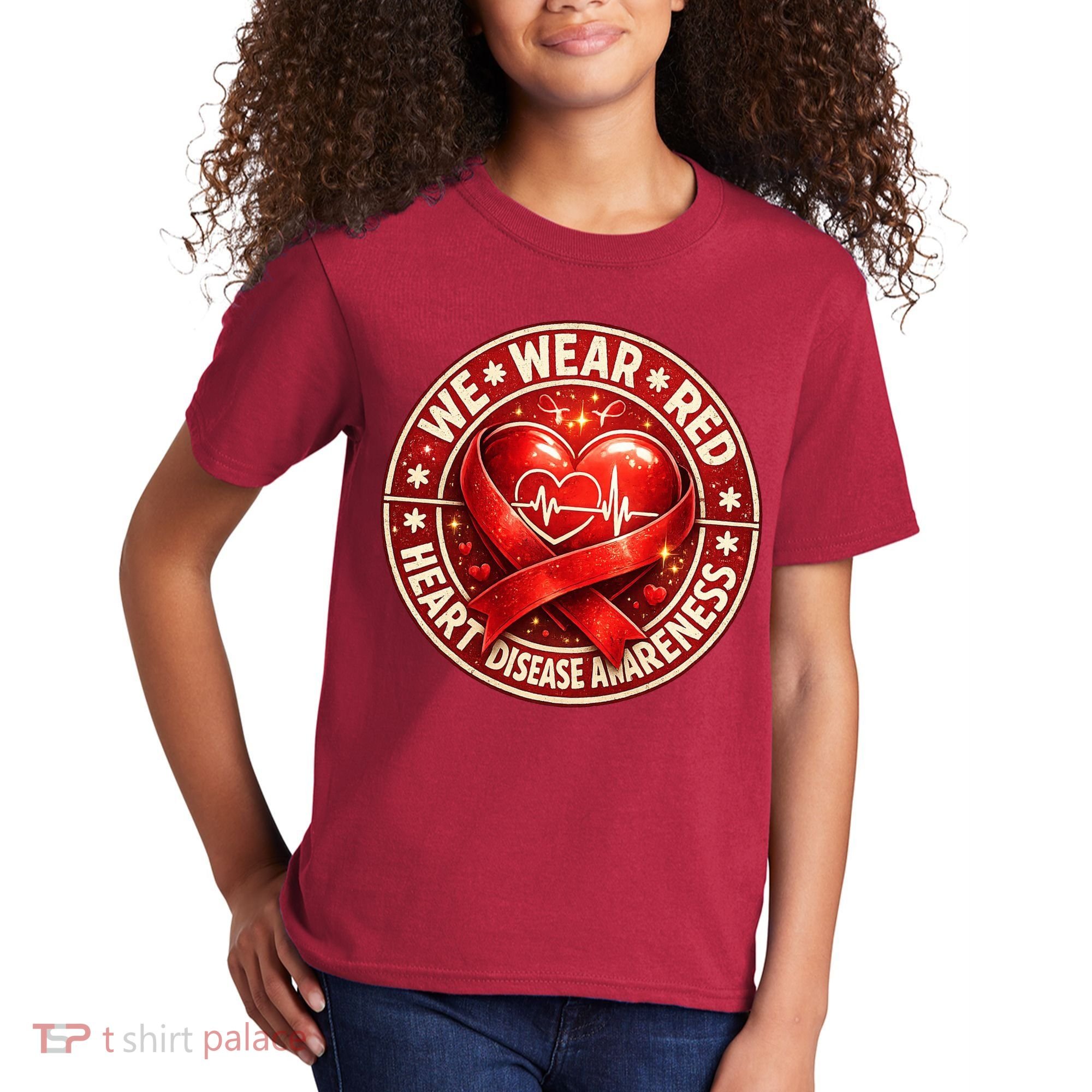 Heart Disease We Wear Red CHD Awareness Kids T-Shirt