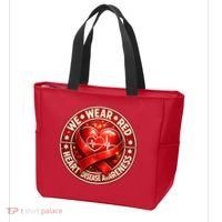 Heart Disease We Wear Red CHD Awareness Tote Bag thumb 3
