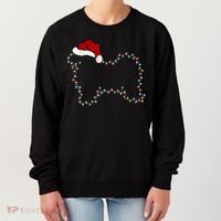 Havanese Dog Xmas Lighting Santa Hat Havanese Christmas Gift Women's Sweatshirt thumb 0