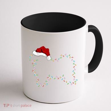 Havanese Dog Xmas Lighting Santa Hat Havanese Christmas Gift Coffee Mug back