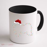 Havanese Dog Xmas Lighting Santa Hat Havanese Christmas Gift Coffee Mug thumb 1