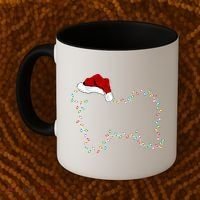 Havanese Dog Xmas Lighting Santa Hat Havanese Christmas Gift Coffee Mug thumb 2