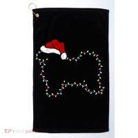 Havanese Dog Xmas Lighting Santa Hat Havanese Christmas Gift Golf Towel thumb 0