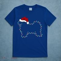 Havanese Dog Xmas Lighting Santa Hat Havanese Christmas Gift T-Shirt thumb 5
