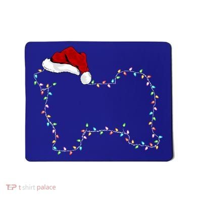Havanese Dog Xmas Lighting Santa Hat Havanese Christmas Gift Mousepad
