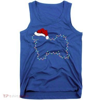 Havanese Dog Xmas Lighting Santa Hat Havanese Christmas Gift Tank Top