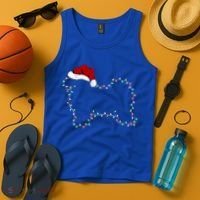 Havanese Dog Xmas Lighting Santa Hat Havanese Christmas Gift Tank Top thumb 4