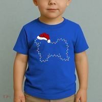 Havanese Dog Xmas Lighting Santa Hat Havanese Christmas Gift Toddler T-Shirt thumb 2