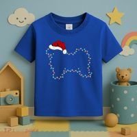 Havanese Dog Xmas Lighting Santa Hat Havanese Christmas Gift Toddler T-Shirt thumb 3