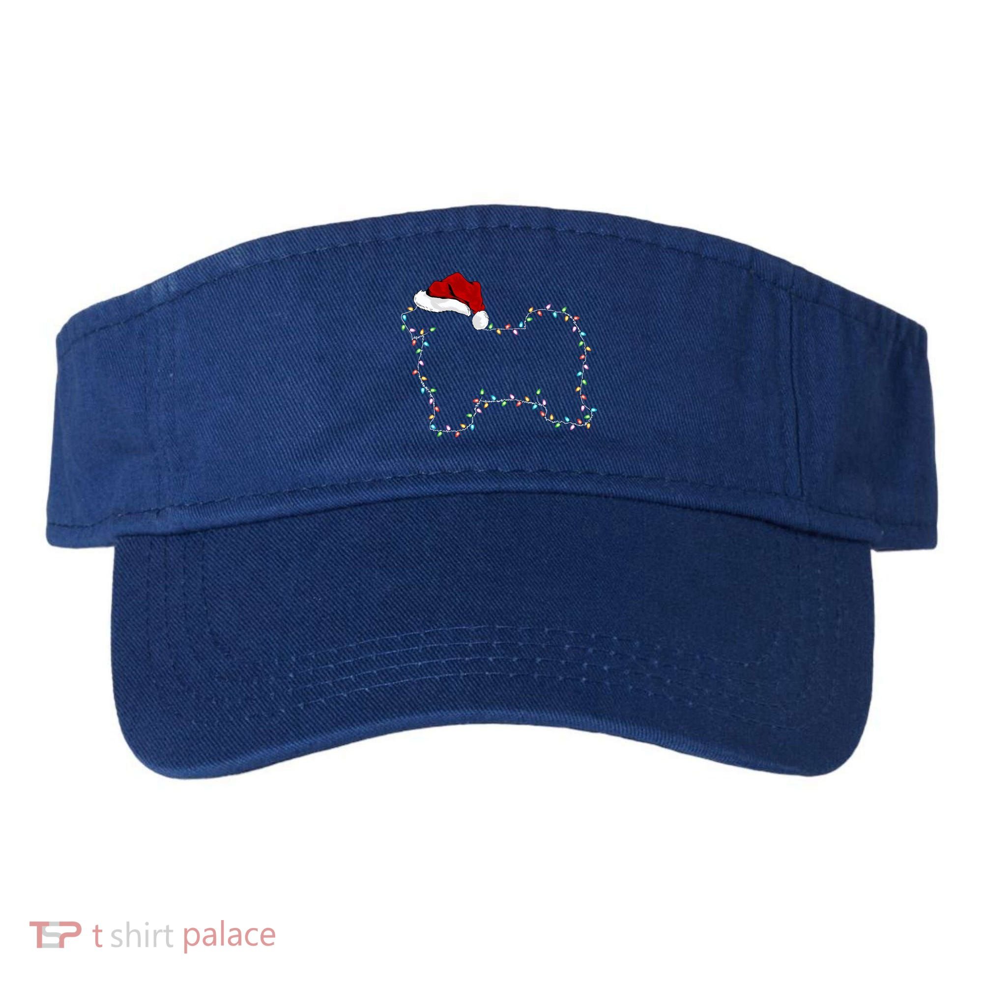 Havanese Dog Xmas Lighting Santa Hat Havanese Christmas Gift Visor