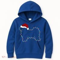 Havanese Dog Xmas Lighting Santa Hat Havanese Christmas Gift Kids Hoodie thumb 0
