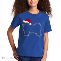 Havanese Dog Xmas Lighting Santa Hat Havanese Christmas Gift Kids T-Shirt thumb 2