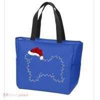 Havanese Dog Xmas Lighting Santa Hat Havanese Christmas Gift Tote Bag thumb 3
