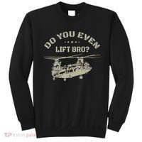 Helicopter Do You Even Lift Bro Ch47 Chinook Sweatshirt thumb 0