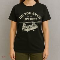 Helicopter Do You Even Lift Bro Ch47 Chinook T-Shirt thumb 4