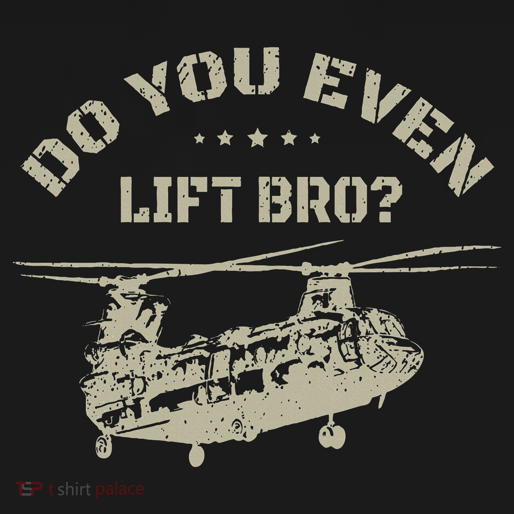Helicopter Do You Even Lift Bro Ch47 Chinook T-Shirt
