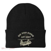 Helicopter Do You Even Lift Bro Ch47 Chinook Beanie thumb 0