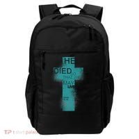 He Died So That We May Live John 10:10 Backpack thumb 0