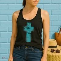He Died So That We May Live John 10:10 Women's Tank Top thumb 2