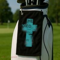 He Died So That We May Live John 10:10 Golf Towel thumb 2