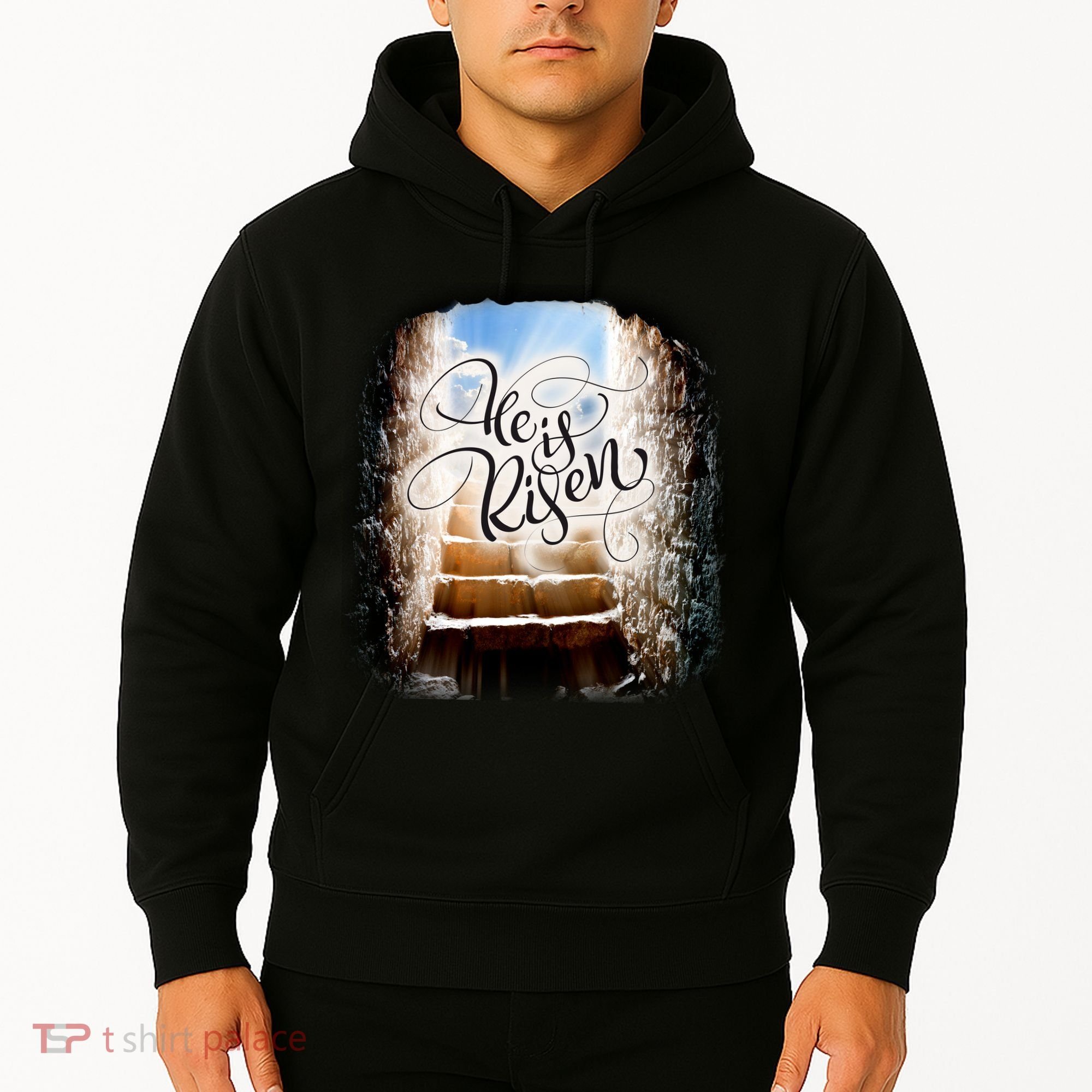 He Has Risen Jesus Christ Tomb Hoodie