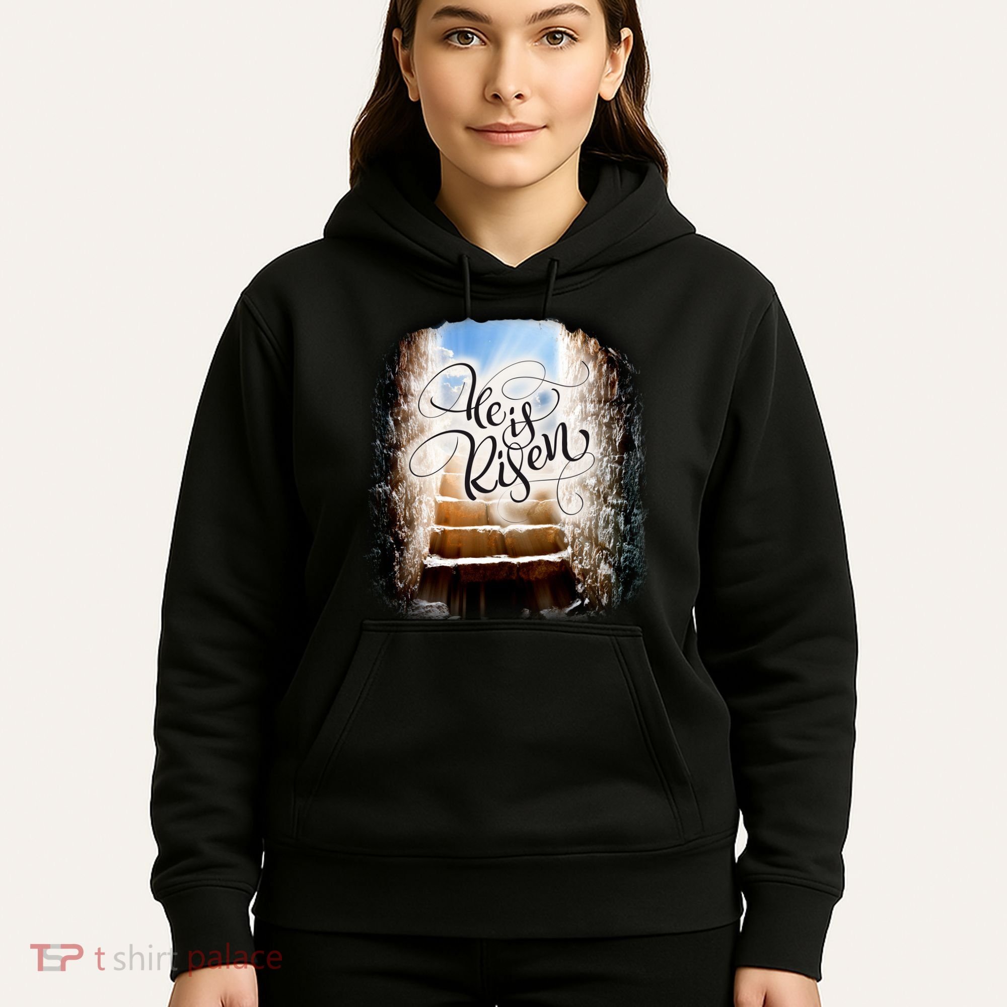 He Has Risen Jesus Christ Tomb Hoodie
