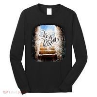 He Has Risen Jesus Christ Tomb Long Sleeve Shirt thumb 0