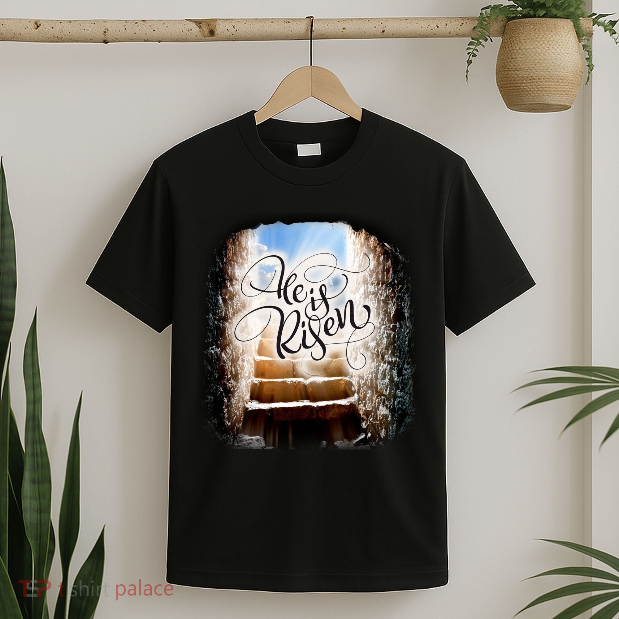 He Has Risen Jesus Christ Tomb T-Shirt