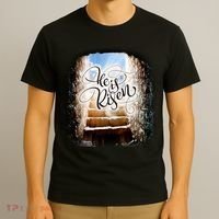 He Has Risen Jesus Christ Tomb T-Shirt thumb 3