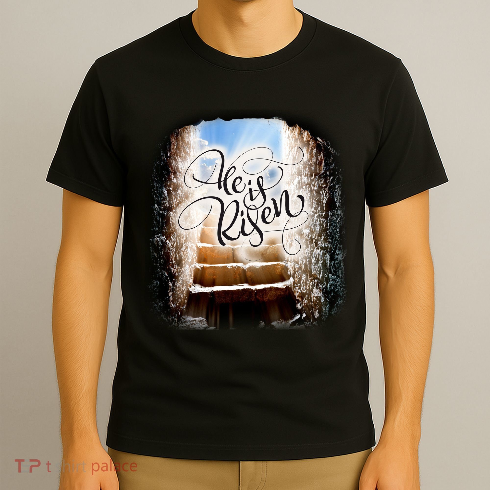 He Has Risen Jesus Christ Tomb T-Shirt
