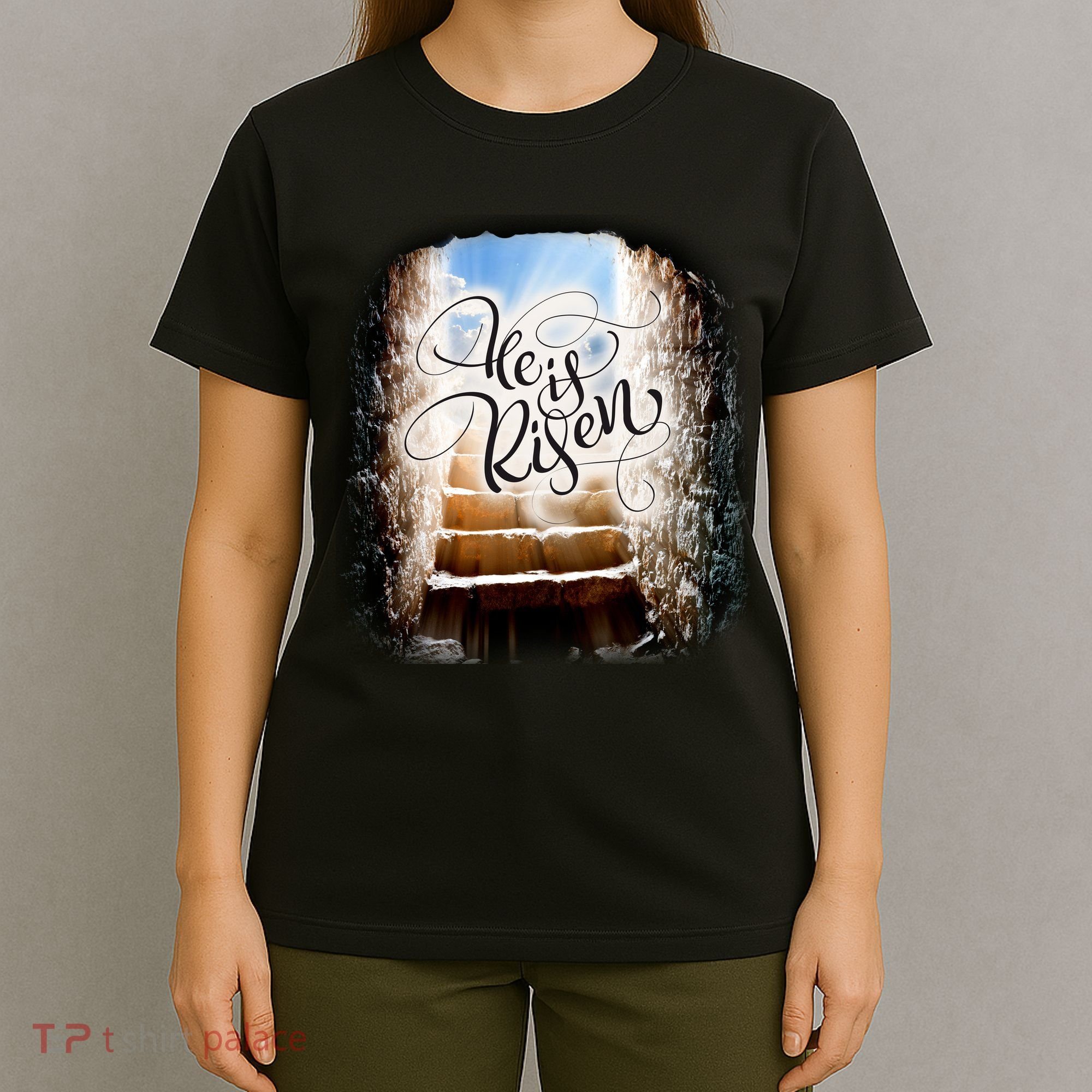 He Has Risen Jesus Christ Tomb T-Shirt
