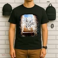 He Has Risen Jesus Christ Tomb T-Shirt thumb 6