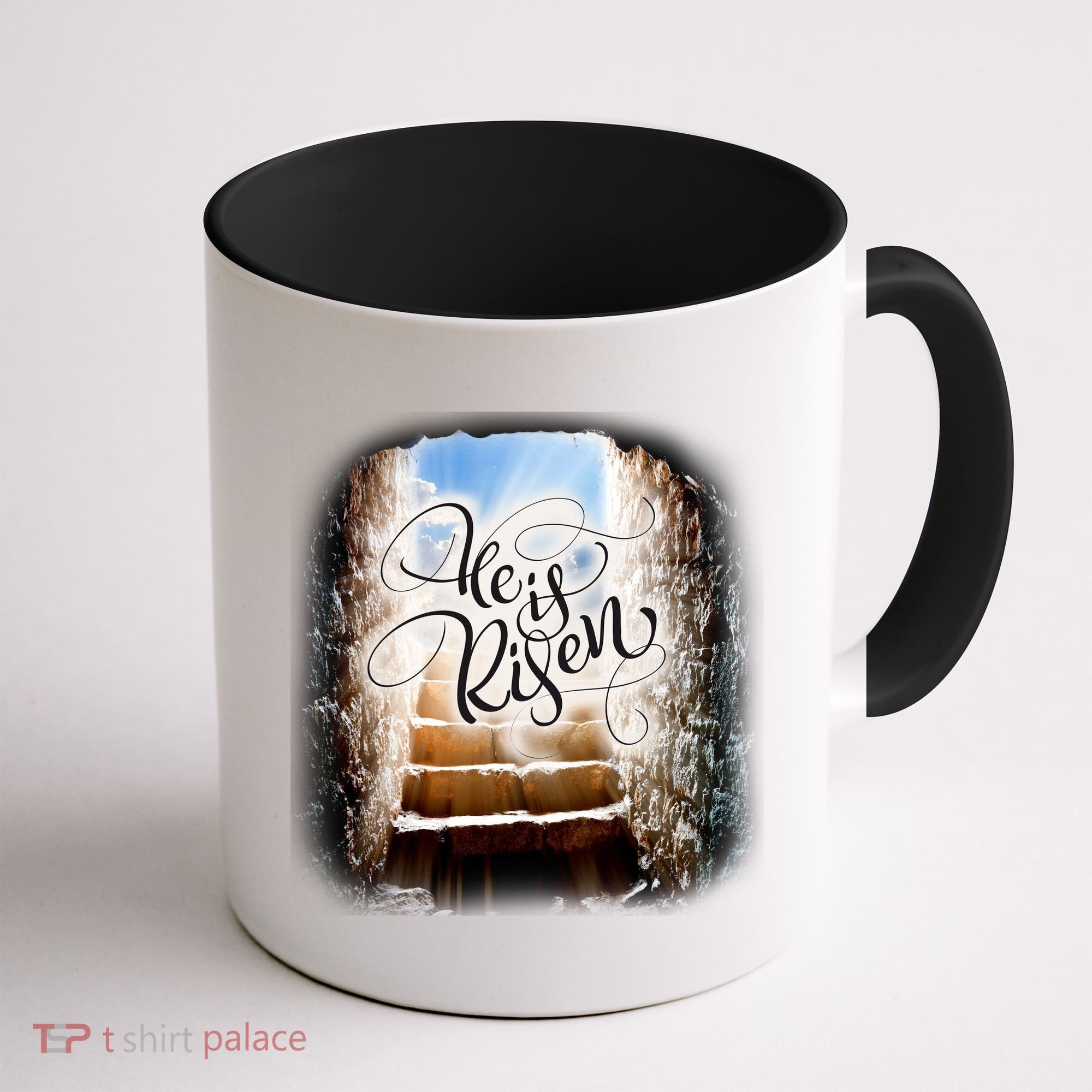 He Has Risen Jesus Christ Tomb Coffee Mug