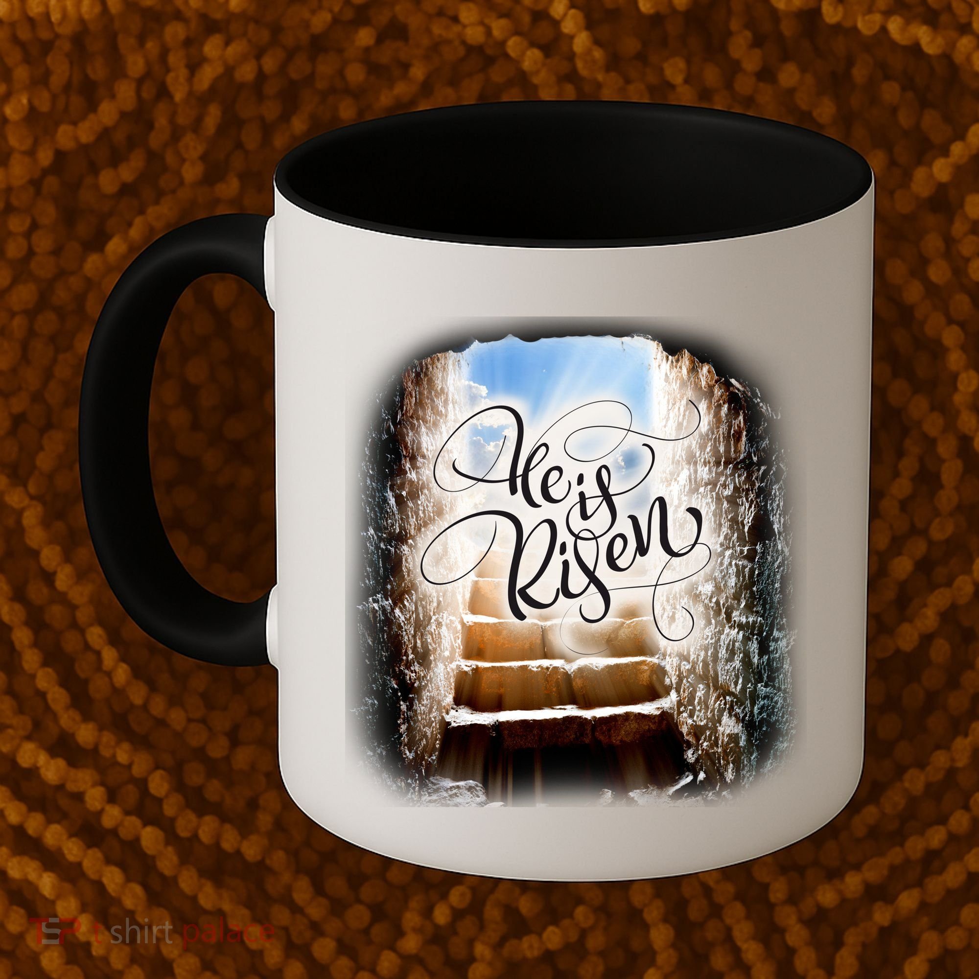 He Has Risen Jesus Christ Tomb Coffee Mug