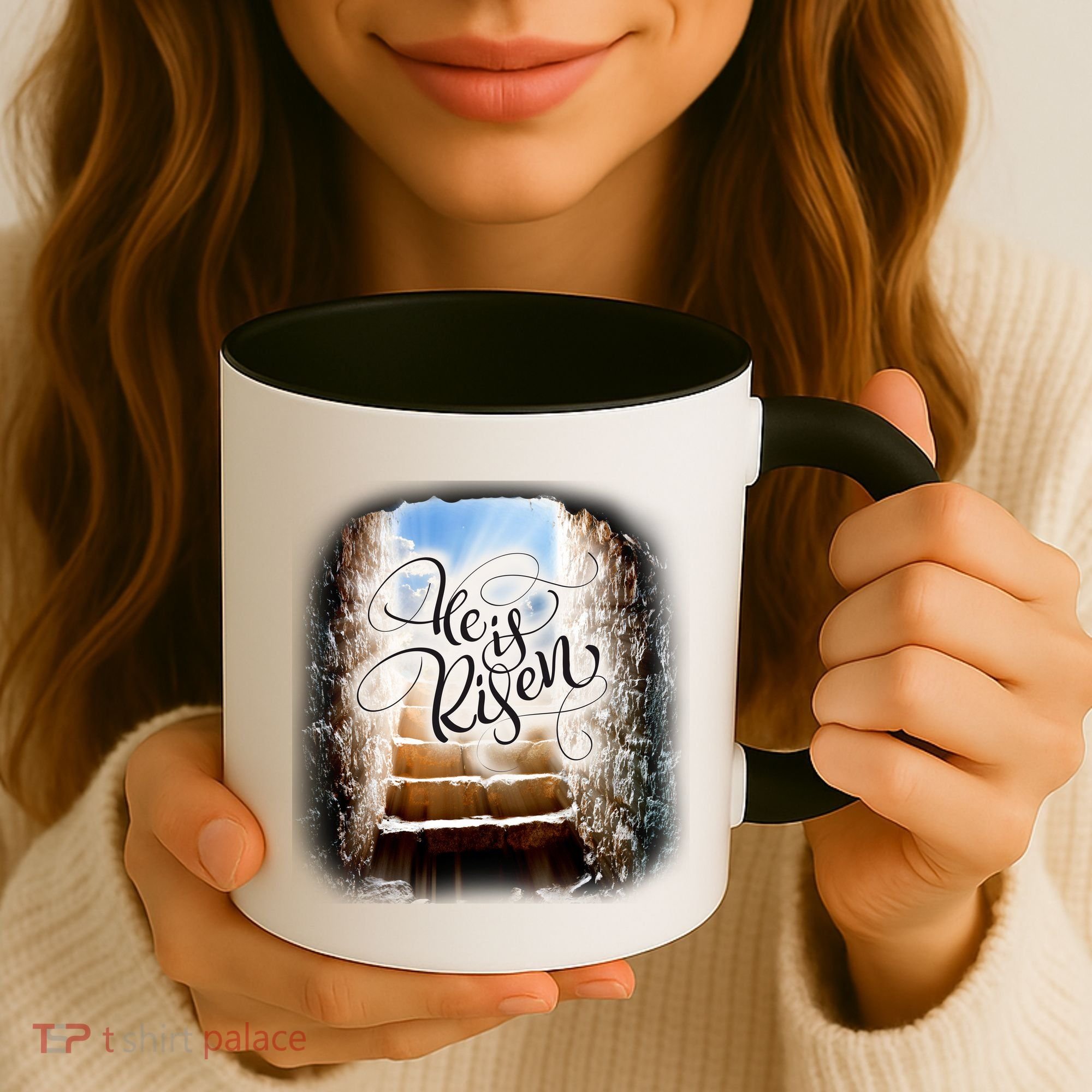 He Has Risen Jesus Christ Tomb Coffee Mug