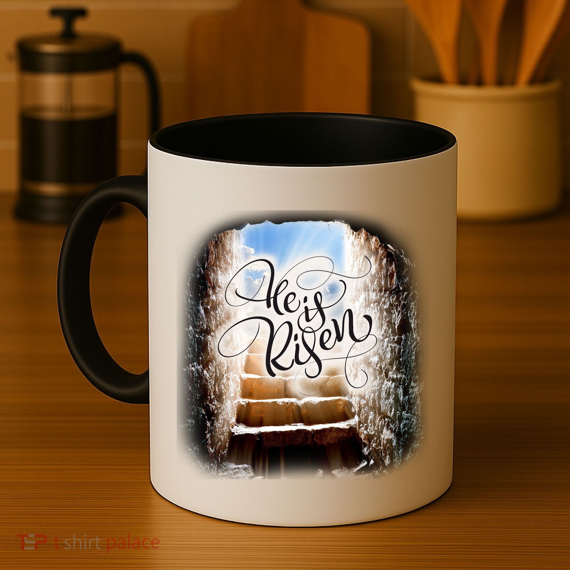 He Has Risen Jesus Christ Tomb Coffee Mug