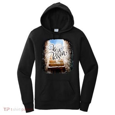 He Has Risen Jesus Christ Tomb Women's Hoodie