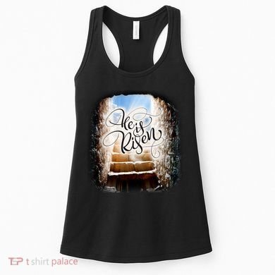 He Has Risen Jesus Christ Tomb Women's Tank Top