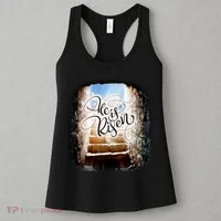 He Has Risen Jesus Christ Tomb Women's Tank Top thumb 3