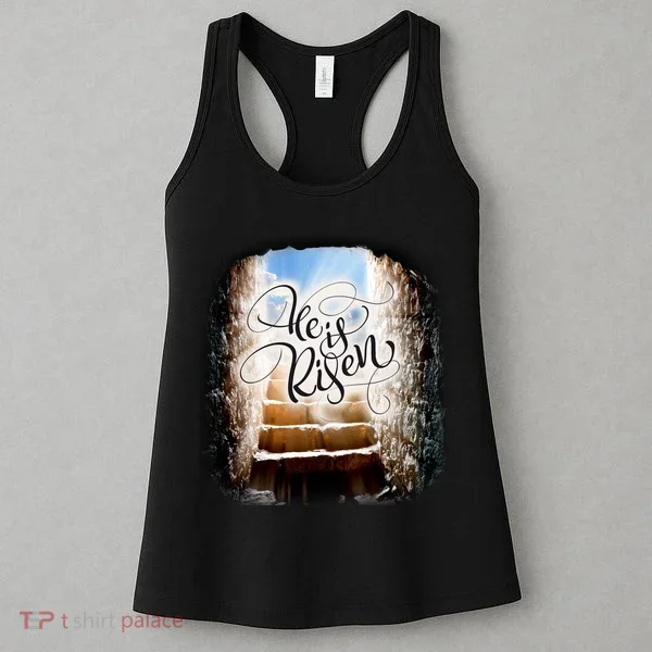 He Has Risen Jesus Christ Tomb Women's Tank Top