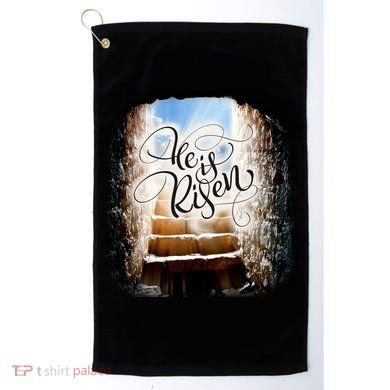 He Has Risen Jesus Christ Tomb Golf Towel
