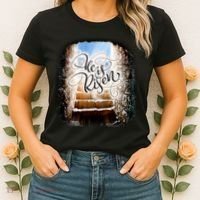 He Has Risen Jesus Christ Tomb Women's T-Shirt thumb 2