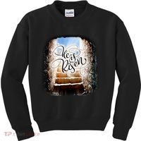 He Has Risen Jesus Christ Tomb Kids Sweatshirt thumb 0