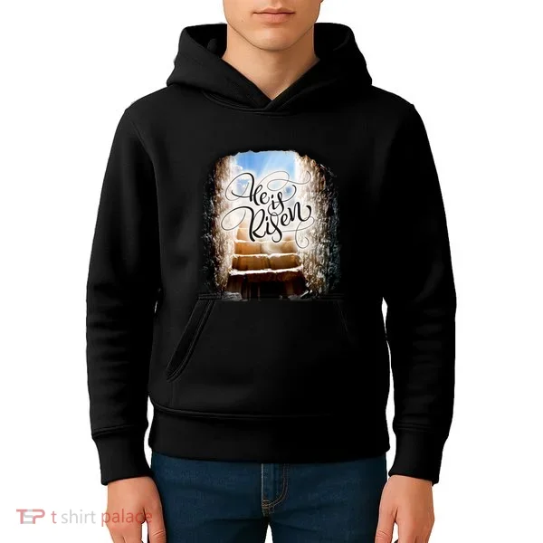 He Has Risen Jesus Christ Tomb Kids Hoodie