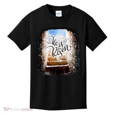 He Has Risen Jesus Christ Tomb Kids T-Shirt